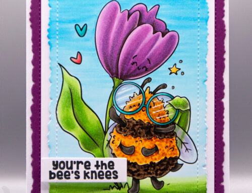 Stamping Bella Buzzy Bee and a Tulip Card & Copic Video