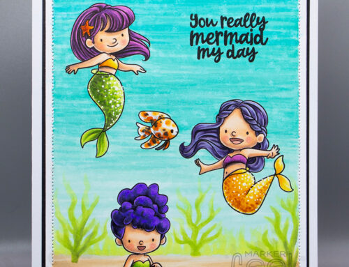 Mer Friends Scene Card & Copic Colouring Video