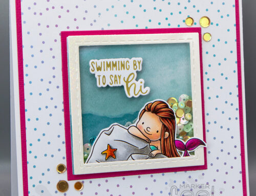Sweet November Stamps Mer Friends Mermaid Shaker Card