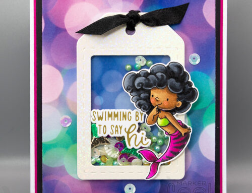 Sweet November Stamps Mer Friends Shaker Tag Card