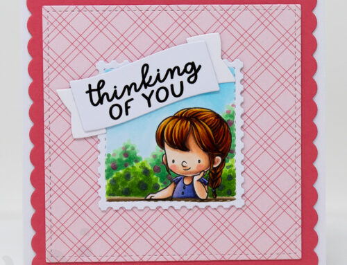 Sweet November Stamps Postage Pals Thinking of You Card