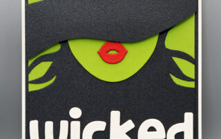 Fun handmade Wicked poster themed card inspiration featuring Spellbinders La Dolce Vita collection Ciao Spaghetti die set!