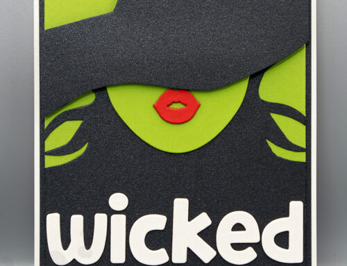 Wicked Show Poster Card featuring Spellbinders Dies