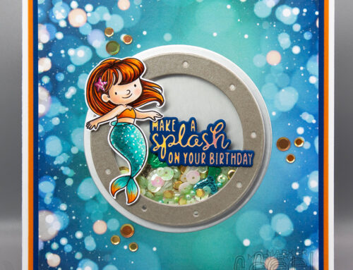 Mermaid Porthole Shaker Card