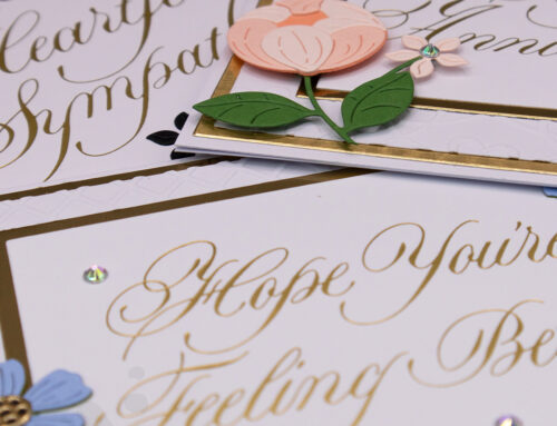 Spellbinders Paul Antonio Copperplate Greetings Foiled Cards