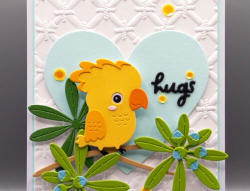 Spellbinders Cheerful Chirps Collection Free Hugs Oscar Card