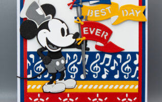 Handmade die-cut greeting card inspiration featuring Spellbinders Say Cheese Classic Mouse die sets.