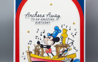 Handmade BetterPress letterpress greeting card inspiration featuring Spellbinders Say Cheese Classic Mouse Steamboat Willie press plate set.