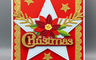 Handmade Christmas card inspiration featuring Lisa Horton All About Christmas dies from Spellbinders Paper Arts.