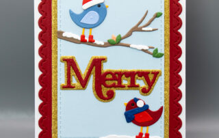 Handmade Christmas card inspiration featuring Lisa Horton All About Christmas dies from Spellbinders Paper Arts.