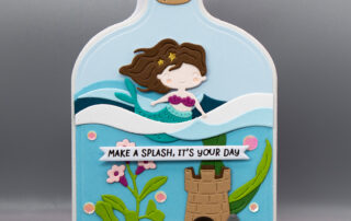 Handmade die cut shaped scene card inspiration featuring Spellbinders August Club of the Month Beneath The Blue kit products and more!