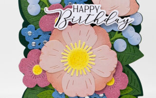Handmade die cut birthday card inspiration featuring the Concord & 9th Primrose Garden die set.