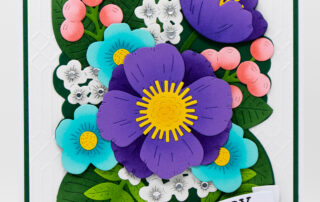 Handmade die cut birthday card inspiration featuring the Concord & 9th Primrose Garden die set and coordinating stamp set.