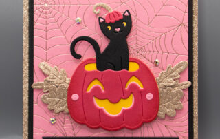 Handmade die cut Halloween card inspiration featuring Spellbinders September Club of the Month kit products!
