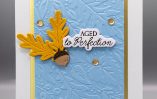 Handmade die cut autumn birthday card inspiration featuring Spellbinders September Club of the Month kit products!