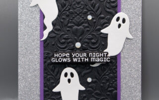 Handmade die cut Halloween card inspiration featuring Spellbinders September Club of the Month kit products!