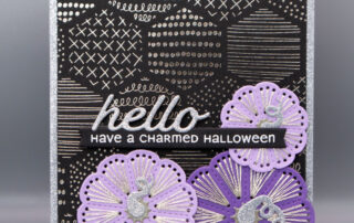 Die cut and stitched Halloween card inspiration featuring Spellbinders September Club of the Month kit products!