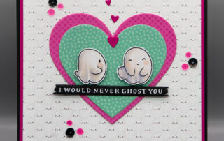 Cute card inspiration & Copic marker colouring video featuring Sweet November Stamps Bitty Boos clear stamp set.