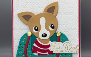 Cute card inspiration featuring Spellbinders November 2025 Club of the Month Stitching Die Fur-Ever-Fabulous.