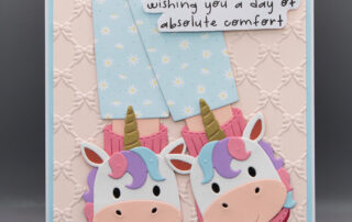 Cute card inspiration featuring Spellbinders Cozy Toes Friends die set and other products!
