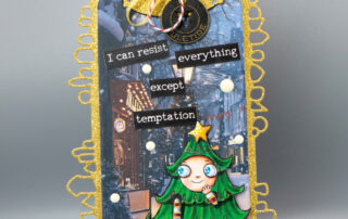 Christmas Tag featuring AALL & Create Janet Klein Tree Kids stamp set along with dies, papers and ephemera!