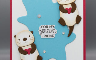 Cute die cut Valentine's card inspiration featuring Spellbinders December 2025 Small Die Club of the Month "Better Together".